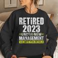 Retired 2023 Under New Management See Wife For Details V3 Women Crewneck Graphic Sweatshirt Gifts for Her