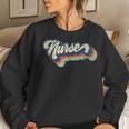 Retro Nurse Woman Wears A Nursing On Nurses Day Women Crewneck Graphic Sweatshirt Gifts for Her