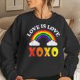 Retro Xoxo Rainbow Love Valentines Day Men Women Couples Women Crewneck Graphic Sweatshirt Gifts for Her