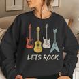 Lets Rock Rock N Roll Guitar Retro Men Women Women Sweatshirt Gifts for Her