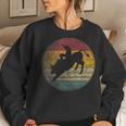 Rodeo Retro Style Bull Riding Cowboy Horse Men Women Kids Women Crewneck Graphic Sweatshirt Gifts for Her
