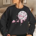 Sakura Cherry Blossom Japans Favorite Flower Funny Women Crewneck Graphic Sweatshirt Gifts for Her
