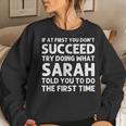 Sarah Name Personalized Birthday Funny Christmas Joke Women Crewneck Graphic Sweatshirt Gifts for Her