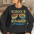 Schools Out For Summer Last Day Of School Retro Teacher Women Sweatshirt Gifts for Her