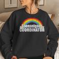 Shenanigans Coordinator Rainbow St Patricks Day Teacher V8 Women Crewneck Graphic Sweatshirt Gifts for Her