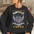 Shes Not Just A Us Military Veteran She Is My Wife Women Crewneck Graphic Sweatshirt Gifts for Her