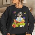 Shih Tzu Easter Day Love Rabbit Eggs Cute Gift Men Women Women Crewneck Graphic Sweatshirt Gifts for Her