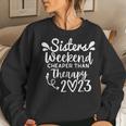 Sisters Weekend Cheapers Than Therapy 2023 Girls Trip Women Crewneck Graphic Sweatshirt Gifts for Her