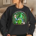 St Patricks Day Irish Gnome Drink Wine Shamrock Rainbow Women Crewneck Graphic Sweatshirt Gifts for Her