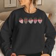 Strawberry And Chocolate Cute Funny Valentines Day Women Women Crewneck Graphic Sweatshirt Gifts for Her