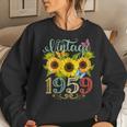 Womens Sunflower Floral Butterfly Vintage 1959 64Th Birthday Women Sweatshirt Gifts for Her