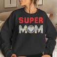 Super Mom Superheroine Mama Mother Heroine Star Sign Women Crewneck Graphic Sweatshirt Gifts for Her