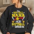 This Softball Nana Loves Her Softball Girls Matching Family Women Crewneck Graphic Sweatshirt Gifts for Her
