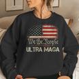 Womens Ultra Maga Anti Biden Us Flag Pro Trump Trendy Women Sweatshirt Gifts for Her