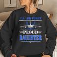 Us Air Force Proud Daughter Womens -Usaf Air Force Veterans Women Crewneck Graphic Sweatshirt Gifts for Her