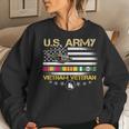 Us Army Vietnam Veteran Usa Flag Vietnam Vet Flag Men Women V2 Women Crewneck Graphic Sweatshirt Gifts for Her
