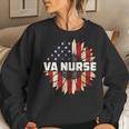 Va Nurse Real American Hero 4Th Of July Us Patriotic Vintage Women Crewneck Graphic Sweatshirt Gifts for Her