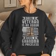 Veteran Honor Grandma Priceless American Veteran Grandma Women Crewneck Graphic Sweatshirt Gifts for Her