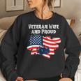Veteran Wife Pride In Veteran Patriotic Wife Women Crewneck Graphic Sweatshirt Gifts for Her