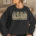 Veterans Day Army Im Veteran Not The Veterans Wife Women Crewneck Graphic Sweatshirt Gifts for Her