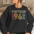 Vintage 1962 60Th Birthday Gift 60 Years Old Men Women Retro Women Crewneck Graphic Sweatshirt Gifts for Her