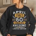 Vintage 60 Year Old Gift 60Th Birthday For Men April 1963 Women Crewneck Graphic Sweatshirt Gifts for Her