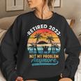 Vintage Retired 2023 Not My Problem Anymore Retirement Gift Women Crewneck Graphic Sweatshirt Gifts for Her