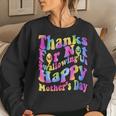 Wavy Groovy Thanks For Not Swallowing Us Happy Mothers Day Women Crewneck Graphic Sweatshirt Gifts for Her