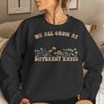 We All Grow At Different Rates Sped Teacher Retro Vintage Women Crewneck Graphic Sweatshirt Gifts for Her