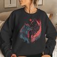 Wolf Love Animal Graphic For Men Women Boys Girls Women Sweatshirt Gifts for Her