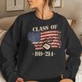 Womens Dd-214 Class Of Dd214 Soldier Veteran Women Crewneck Graphic Sweatshirt Gifts for Her