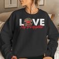Womens Firefighter Wife Fire Department - Love My Firefighter Women Crewneck Graphic Sweatshirt Gifts for Her