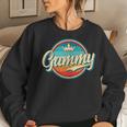 Womens Gammy Retro Name Funny Vintage Grandmother Gammy Women Crewneck Graphic Sweatshirt Gifts for Her