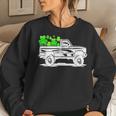 Womens Happy Patricks Day Truck Green Shamrock Irish Clover V2 Women Crewneck Graphic Sweatshirt Gifts for Her