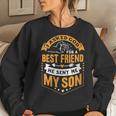 Womens I Asked God For A Best Friend He Sent Me My SonFathers Day Women Crewneck Graphic Sweatshirt Gifts for Her