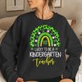 Womens Lucky To Be A Kindergarten Teacher Rainbow St Patricks Day Women Crewneck Graphic Sweatshirt Gifts for Her