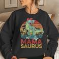 Womens MamasaurusRex Dinosaur Funny Vintage Mama Saurus Family Women Crewneck Graphic Sweatshirt Gifts for Her