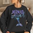 Womens Mermaid Squad Cute Funny Birthday Bridal Bachelorette Party Women Crewneck Graphic Sweatshirt Gifts for Her