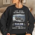 Womens My Son Is A Sailor Aboard The Uss Nimitz Cvn 68 Women Crewneck Graphic Sweatshirt Gifts for Her