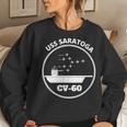 Womens Navy Aircraft Carrier Uss Saratoga Women Crewneck Graphic Sweatshirt Gifts for Her