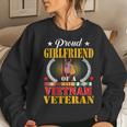 Womens Proud Girlfriend Of A Vietnam Veteran Vintage Womens Women Crewneck Graphic Sweatshirt Gifts for Her