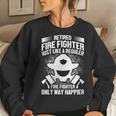 Womens Retired Fire Fighter Like Regular Fire Fighter Only Happier Women Crewneck Graphic Sweatshirt Gifts for Her