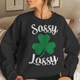 Womens Sassy Lassy St Patricks Day Women Crewneck Graphic Sweatshirt Gifts for Her