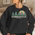 Womens Summerville Sc Vintage Throwback Retro 70S Design Women Crewneck Graphic Sweatshirt Gifts for Her