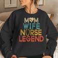 Womens Wife Mom Nurse Legend Womens Rn Lpn Mothers Day For Nurses Women Crewneck Graphic Sweatshirt Gifts for Her