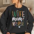 Womens Wife Mom Nurse Womens Rn Lpn Mothers Day For Nurses Women Crewneck Graphic Sweatshirt Gifts for Her