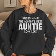 Worlds Best Auntie Funny Auntie From Niece Women Crewneck Graphic Sweatshirt Gifts for Her