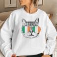 St Patricks Day T  Cat Irish Flag Ireland Men Women  Women Crewneck Graphic Sweatshirt