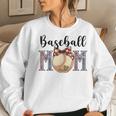 Baseball Mom Messy Bun Baseball 2023 Women Sweatshirt Gifts for Her