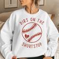 Dibs On The Shortstop Funny Baseball Wife Husband Love Women Crewneck Graphic Sweatshirt Gifts for Her